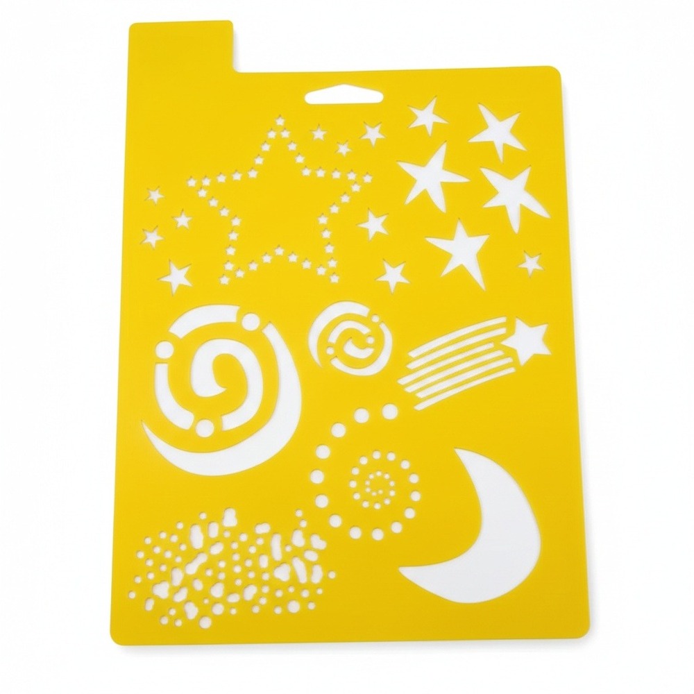 Delta Celestial Stencils New Star & Moon Reusable Plastic Space Craft Art Sheets